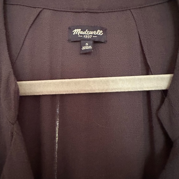 Madewell jumpsuit navy size S button front v neck collar long sleeve - Picture 6 of 6